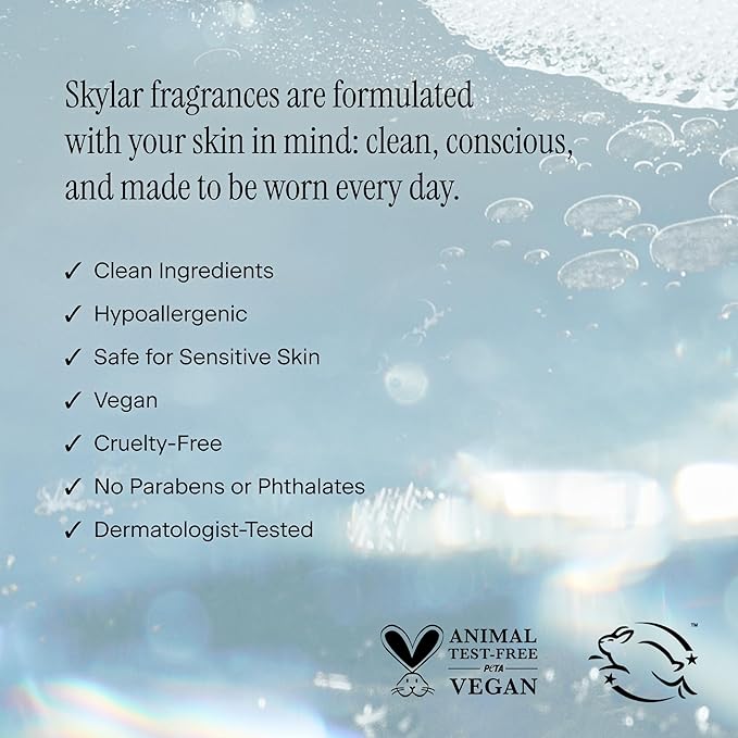 Skylar Salt Air Eau de Parfum - Hypoallergenic & Clean Perfume for Women & Men, Vegan & Safe for Sensitive Skin - Fresh Perfume with Notes of Driftwood, Sea Salt & Seaweed - 50mL /1.7 Fl oz