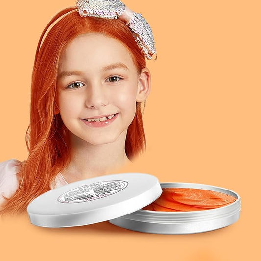 Orange Hair Color Wax, Temporary Hair Color Wax, Temporary Hair Dye for Dark Hair, Washable, Kids, Halloween, Cosplay, Party, Girls