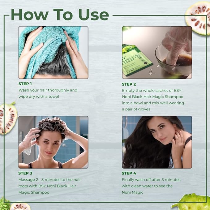 (12ml X 20 Sachets) | Hair Dye | Hair Shampoo |100% Ammonia Free | Anti Hair fall Hair Color |Fruit based Hair Color Shampoo| 5 minutes hair color | noni hair color