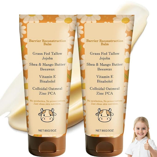 Tallow Glow Balm,Tallow and Honey Balm,with Colloidal Oatmeal,Deep Nourishment to Support Skin's Natural Barrier,Soothes and Replenishes Dry Skin.