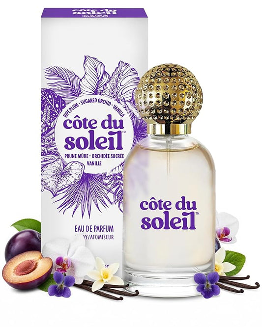PB ParfumsBelcam Côte du Soleil Eau de Parfum for Women – Warm Floral Oriental Scent with Ripe Plum, Sugared Orchid & Vanilla – Long-Lasting Women’s Fragrance, Everyday Luxury Perfume, 3.4 fl oz
