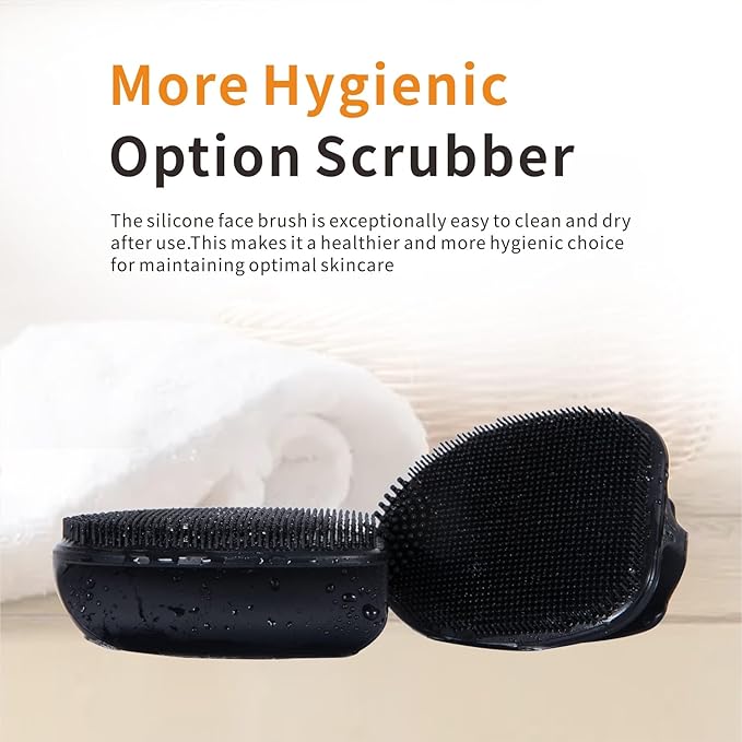 Silicone Face Scrubber,Soft Face Cleansing Brush,Face Pore Blackhead Remover Exfoliator for Face Nose Deep Cleansing Massage Makeup Removal for All Kinds of Skin Care Men Women