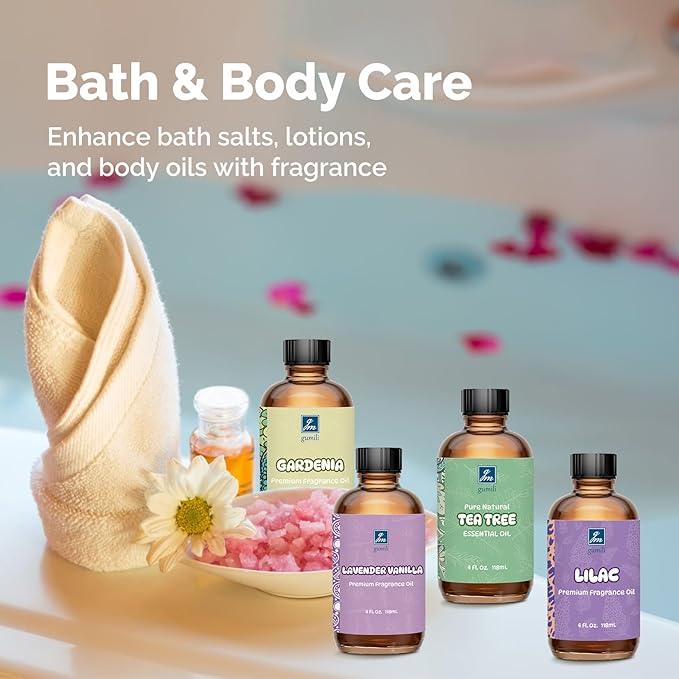 Gardenia Fragrance Oil 2 Oz, Natural Scent Oil for Home Essential Oils Diffuser, Candle Making, Soap Making, DIY Body Oils, Perfume, Body Mist, Spray - Floral Scent