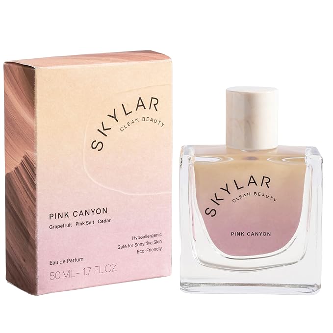 Skylar Pink Canyon Eau de Parfume - Hypoallergenic Perfume for Women & Men, Vegan & Safe for Sensitive Skin - Woody Citrus Perfume with Notes of Grapefruit, Pink Salt & Cedar - 1.70 Fl Oz (Pack of 1)