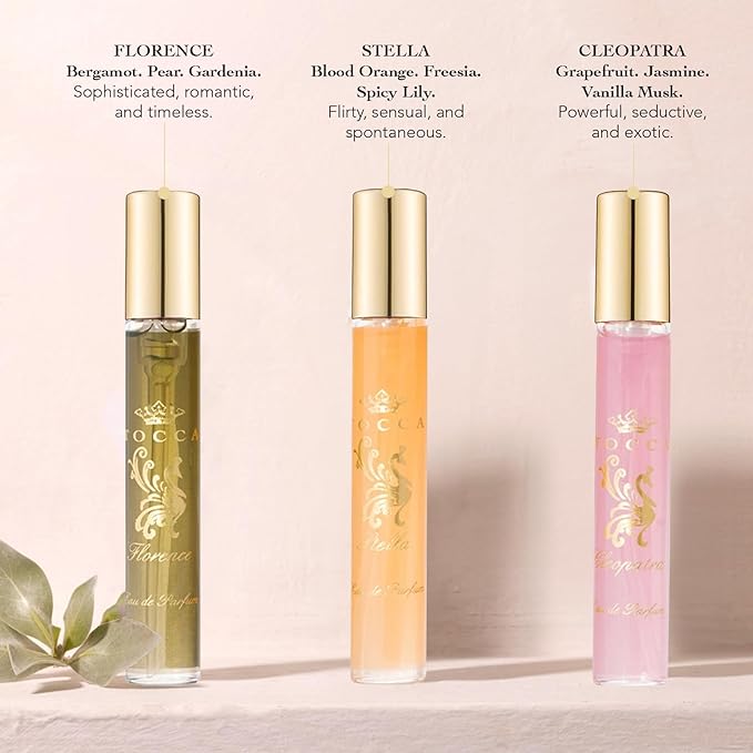 Tocca Luxury Fragrance Wardrobe, Set of 9 Travel Size Women's Perfumes in Giftable Tin Case, Includes Florence, Cleopatra, Stella, Giulietta, Simone, Colette, Belle, Lucia & Laila