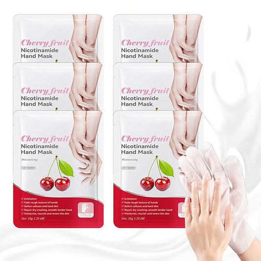 Pairs of 6 Hand Masks Moisturizing Glove,Deep Hydrating Hand Mask Gloves for Dry Hands,Non-Greasy Hand Moisturizer Gloves to Make Hands Soft and Smooth,Spa Set,Hand Care Gifts for Women Set6