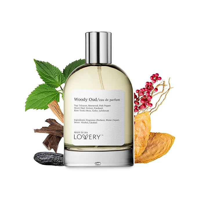 Woody Oud Perfume, Inspired by T. Ford Oud Wood EDP, Long Lasting Perfumes for Women & Men, Clean Fragrance Perfume Spray, 100ml Perfumes for Womens Birthday, Birthday Gifts for Mom - Made in USA