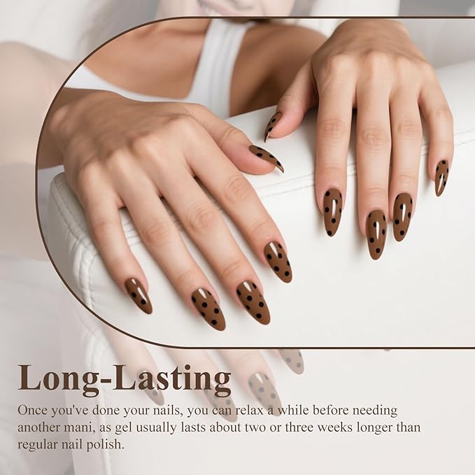 Artdone Gel Nail Polish Hema-free Solid Color Brown For All Seasons Neutral Soak Off LED Lamp Needed For Manicure Nail Art