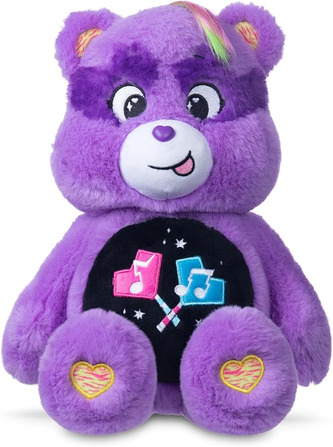 Care Bears - 14" Rock Theme - Medium Size Plush - Share Bear