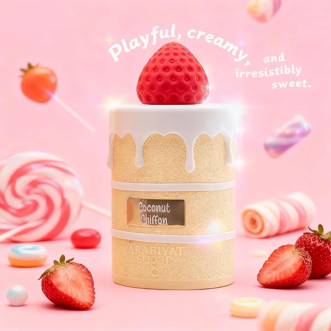 Coconut Chiffon Eau de Parfum for Women - Long-Lasting 100ml Original Gourmand Cologne, Creamy Coconut & Vanilla Fragrances for Women | Arabian Perfume Inspiration