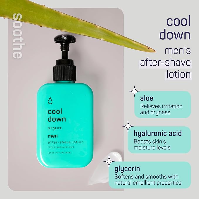 SpaLife Mens Body Wash Gift Set w/ Body Wash, Shave Gel, After-Shave Gel, Shampoo | Mens Skin Care Gift Set | Skincare Christmas Gifts for Men | Gifts for Men | Men's Skincare | 4-Piece