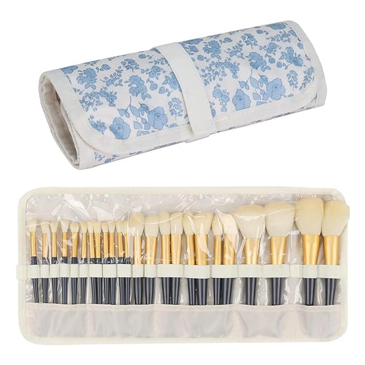 OCHEAL Makeup Brush Holder,Makeup Brush Organizer,Travel Makeup Brushes Bag Cosmetic Bags Pouch for Women Cosmetic Brushes Makeup Artist - Floral