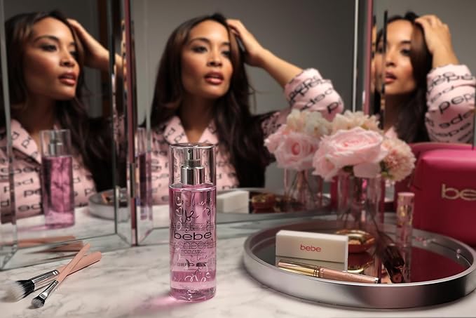 Bebe Sheer Body Mist - Body Spray for Women - Sensual and Flirtatious Women's Fragrance with Citrus Cocktail, Pink Peony, and Sandalwood Notes - 8.4 oz Pack of 2