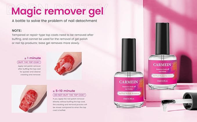 Professional Gel Nail Polish Remover (4-pack), Professional,15ml/0.5 fl oz, Liquid Formula, Paraben-free, For Natural and Long-lasting Gel Polish Removal for Nail.