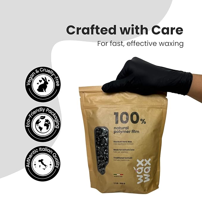 Stardust Hard Wax Beads | Coarse Hair Removal Wax for Ultra Sensitive Skin | Strip-Free, Low Melting, Cruelty-Free & Eco-Friendly Waxing Beads With Hybrid Rosin Formula | Made In Italy - 2.5lb