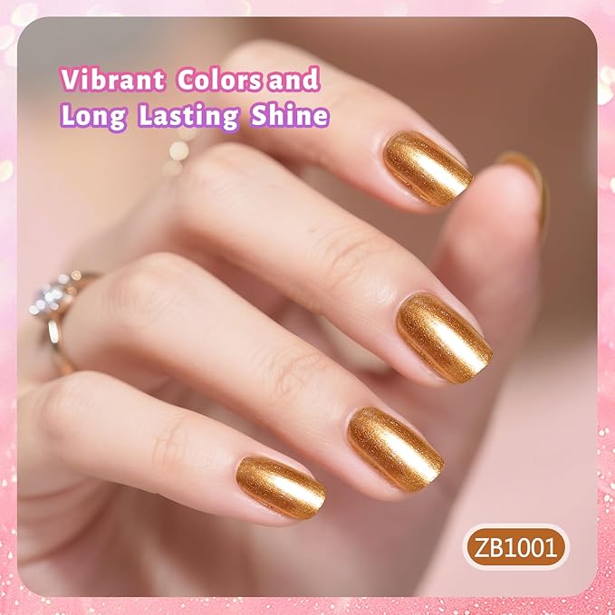 Glitter Nail Polish Set, 10 Color With 2PCS Base and Top Coat Nail Polish