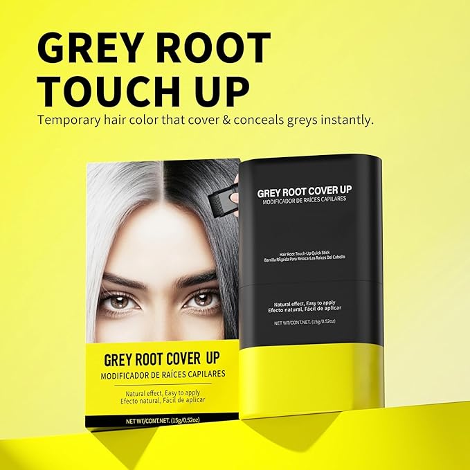 Gowwim Root Touch up Powder, Instantly Gray Hair Cover up Hairline Powder for Women & Men Waterproof and Sweatproof Root Cover Up Long-Lasting for Thinning & Loss Hair (dark brown5, 15g)