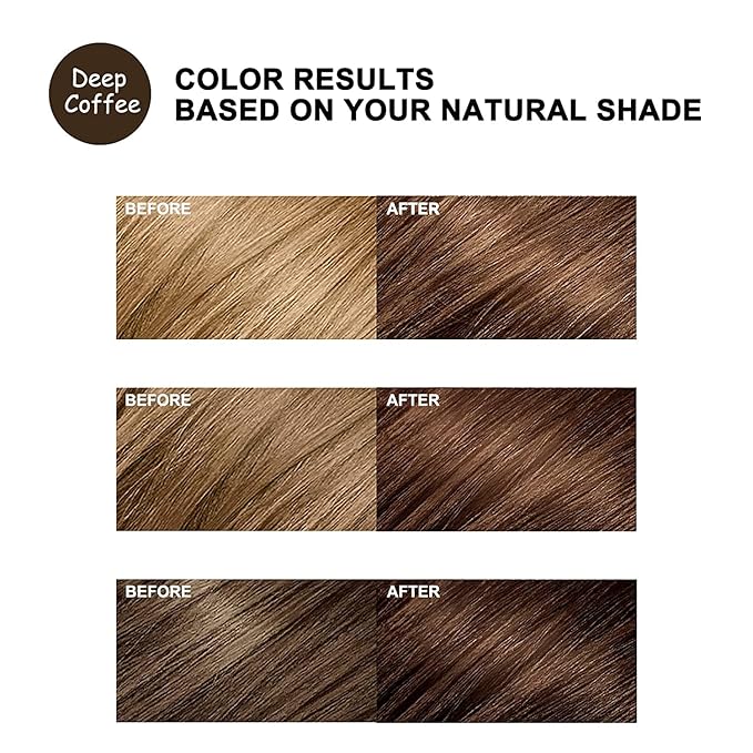 cosmpro Dark Brown Hair Dye Shampoo 3 in 1 for Gray Coverage for Women Instant Natural Hair Color Shampoo Semi Permanent 500ML - Champu Para Canas Mujer