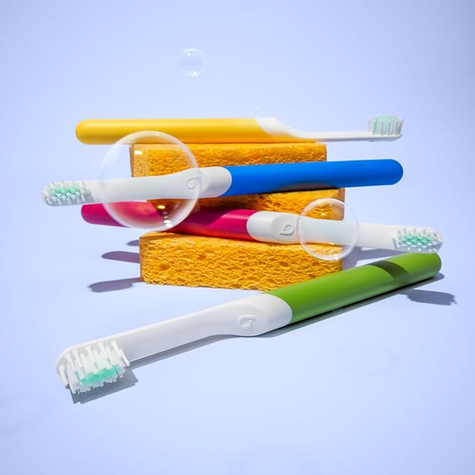 Quip Kids Electric Toothbrush, Battery-Powered Sonic, Wonder Pink, with Extra Brush Head and Travel Cover