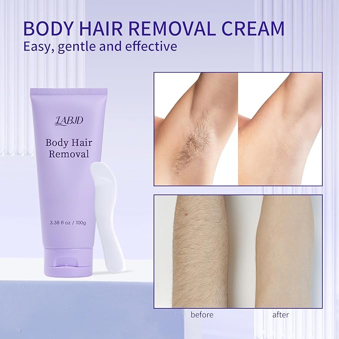 Gentle Body Hair Removal Cream-Pain free Hairs Removal Cream for Sensitive Skin with a Neutral Formula for Hair Removal and Skincare 2-in-1,Durable and Smooth for Men and Women