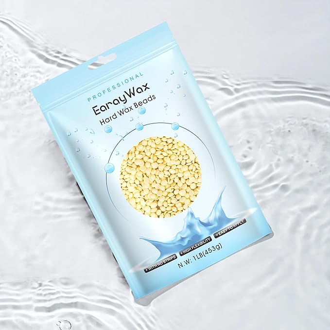 Hard Wax Beads, 1lb, for Hair Removal, Refill Wax Beans for Sensitive Skin, At-Home Waxing for Women and Men