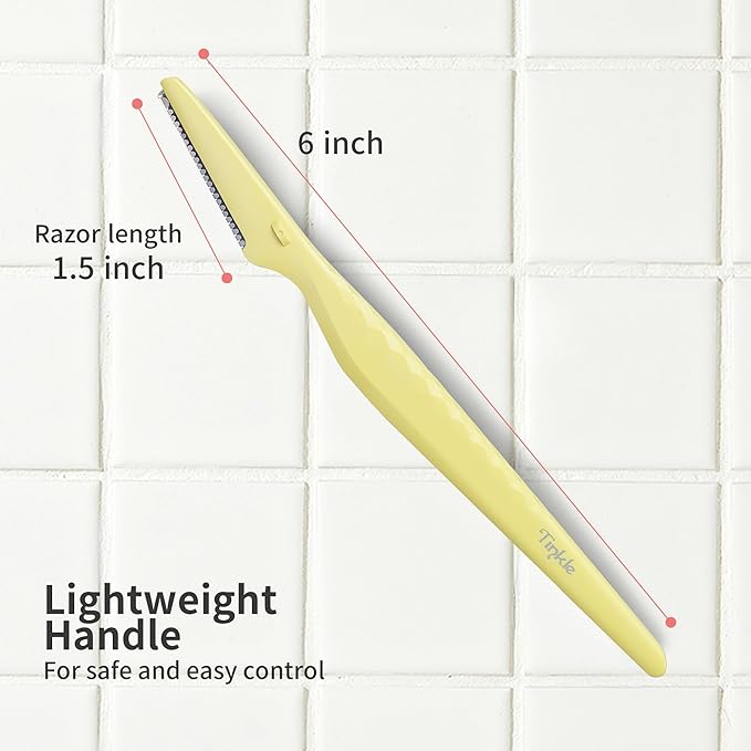 Tinkle Everglow Dermaplane Razor (3 ct), Eyebrow Razor & Face Razors for Women, Peach Fuzz Remover, Dermaplaning Tool, Stainless Steel Blades, Stocking Stuffers