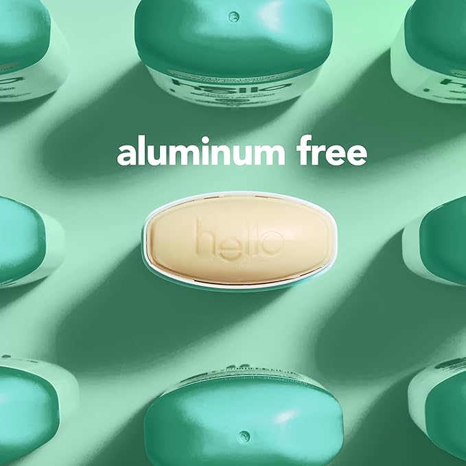 hello Sage and Eucalyptus Aluminum Free Deodorant for Women and Men with Shea Butter, 24-Hour Freshness, Baking Soda Free Deodorant, Dermatologically Tested, 2.6 oz Stick (2 Pack)