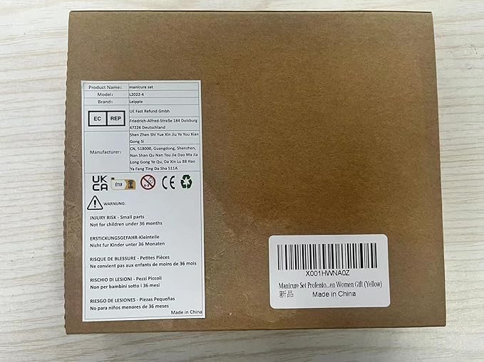 Manicure Set Professional Nail Clippers Pedicure Kit, 16 pcs Stainless Steel Nail Care Tools Grooming Kit with Luxurious Travel Leather Case for Thick Nails Men Women Gift (Yellow)