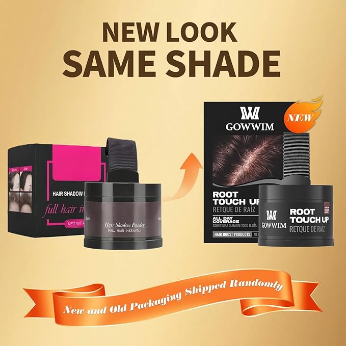 Hairline Powder (Auburn) - Instantly Cover Gray Hair Roots, Hair Color Shadow, Thin Hair Touch-Up, 4g