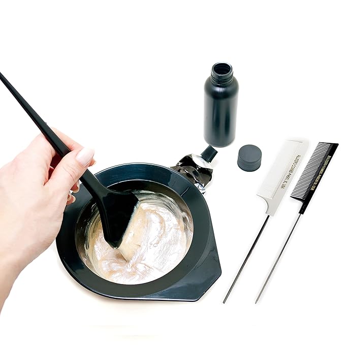 Allegro XL Pintail Rat Tail & Parting Combs - Metal Tail Foiling & Pin Combs (2 Pc., BLACK & WHITE)