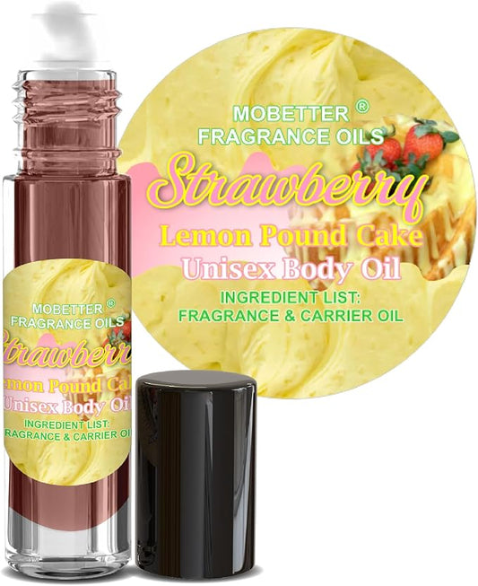 MOBETTER FRAGRANCE OILS Strawberry Lemon Pound Cake Fragrance Body Oil for Unisex