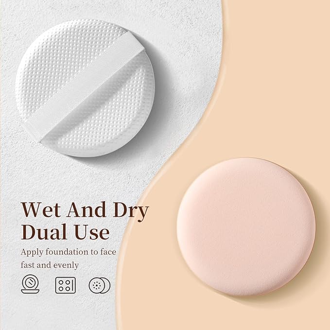 MOHOPE 8Pcs Air Cushion Makeup Puffs for Foundation with Portable Box, No Latex Blending Sponge for Liquid, Cream, Foundation and Powder, Teardrop Powder Puff, Mix