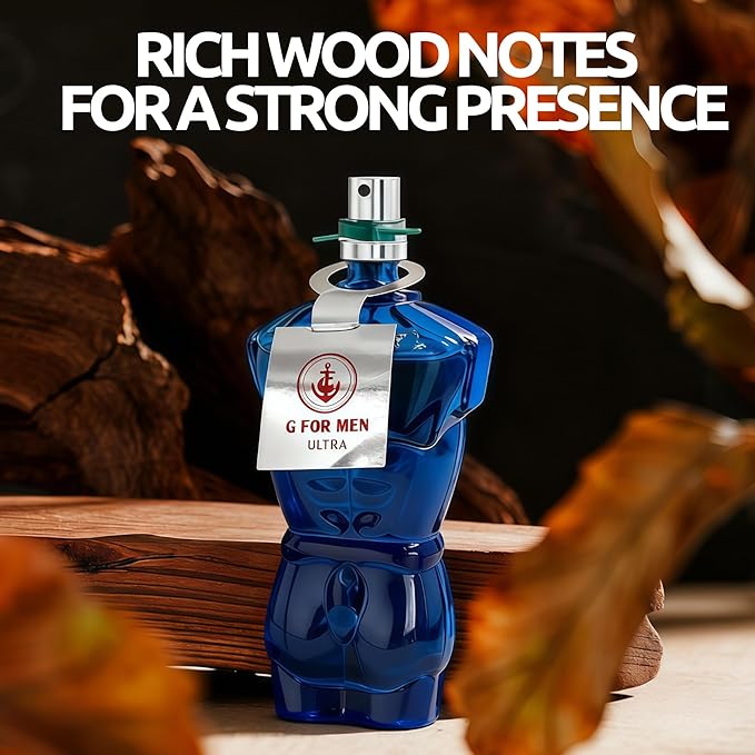 G FOR MEN Long-Lasting Cologne for Men | Fresh Citrus & Woody Scent | Eau de Toilette 100ml Spray | Day to Night Fragrance