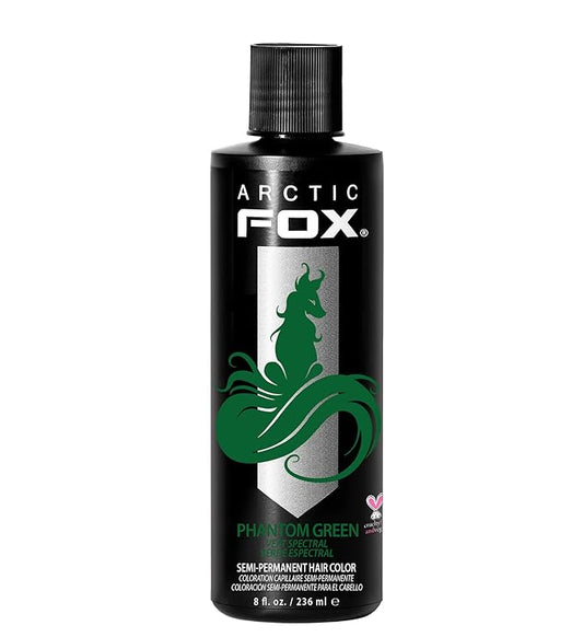 ARCTIC FOX Vegan and Cruelty-Free Semi-Permanent Hair Color Dye (8 Fl Oz, PHANTOM GREEN)