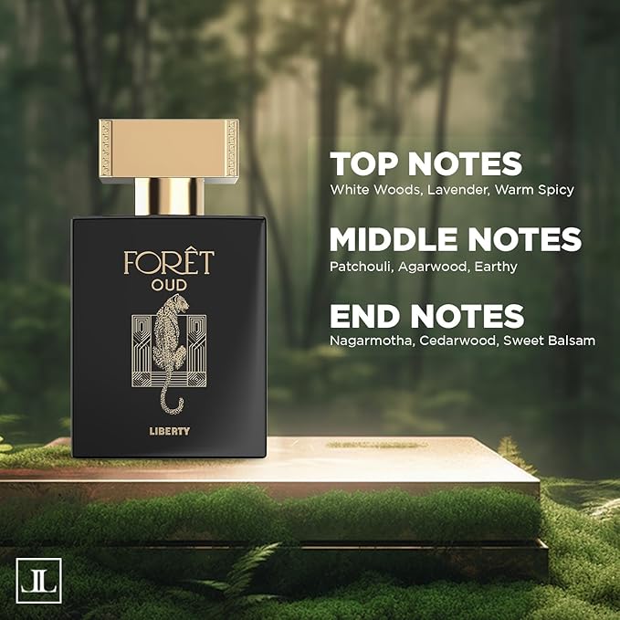 Liberty Oud Perfume for Men, 3.4 Oz Foret Premium Oud Perfumes Anniversary Edition Long-Lasting Eau de Perfume, Luxury Woody Fragrance for Men, Parfume Spray