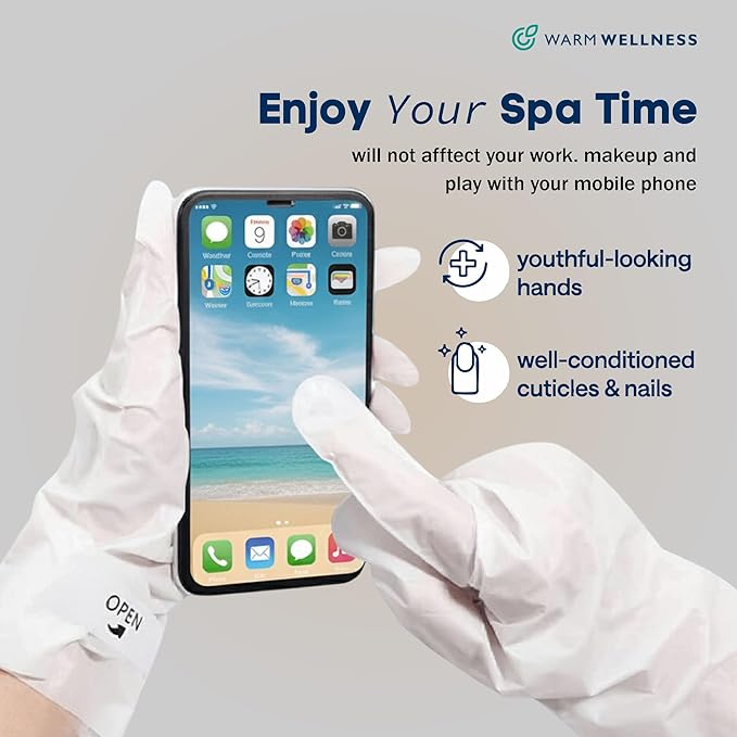Hand Mask Gloves for Dry Hands - Moisturizing Hand Treatment for Rough Skin Relief - Softening Hydration Spa Gloves for Smooth Touch - Easy Self-Care Moisture Therapy for Daily Care Routine