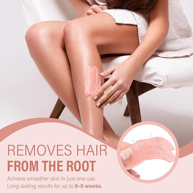 KeShi Waxing Kit, Painless Hair Removal Wax Warmer with 6 Bags Hard WaxBeans for Full Body, Legs, Face, Eyebrows & Bikini— Ideal for Both Women & Men(Blush)