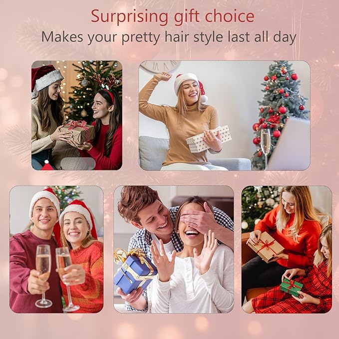 Curling Iron, 25mm Ceramic Curling Wand with Adjustable Temperature for Long & Short Hair, Professional Hair Curler with Glove, Dual Voltage