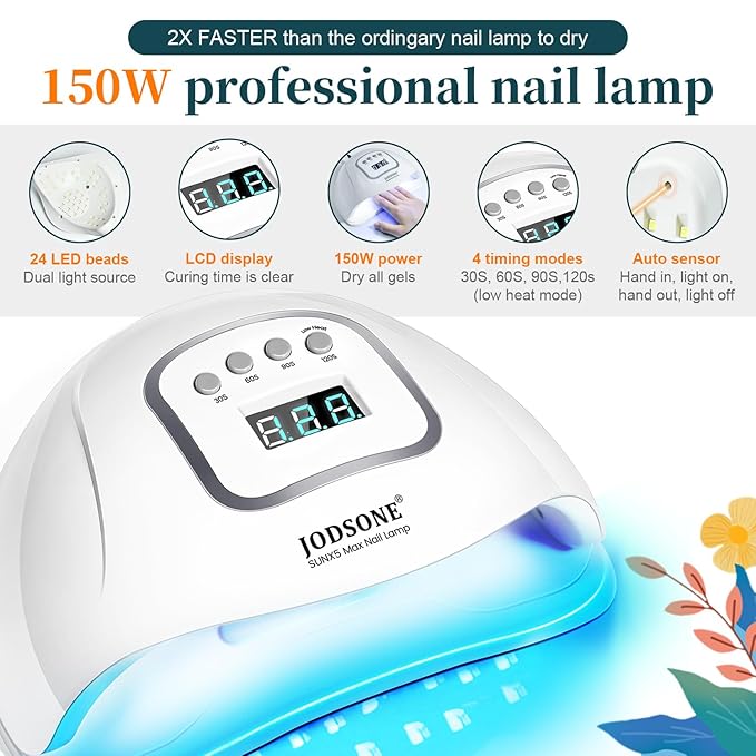 JODSONE 32 Colors Nail Polish Set With U V Light Manicure Nail Tools Nail Art Manicure Salon DIY at Home