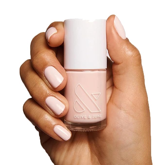 Olive & June Long Lasting Nail Polish | Plump Gel-Like Finish No Lamp Needed | Lasts up to 10 days | Salon-Quality Color at Home | 15-Free, Vegan & Cruelty-Free Chip-Resistant Shine | GH Baby Pink