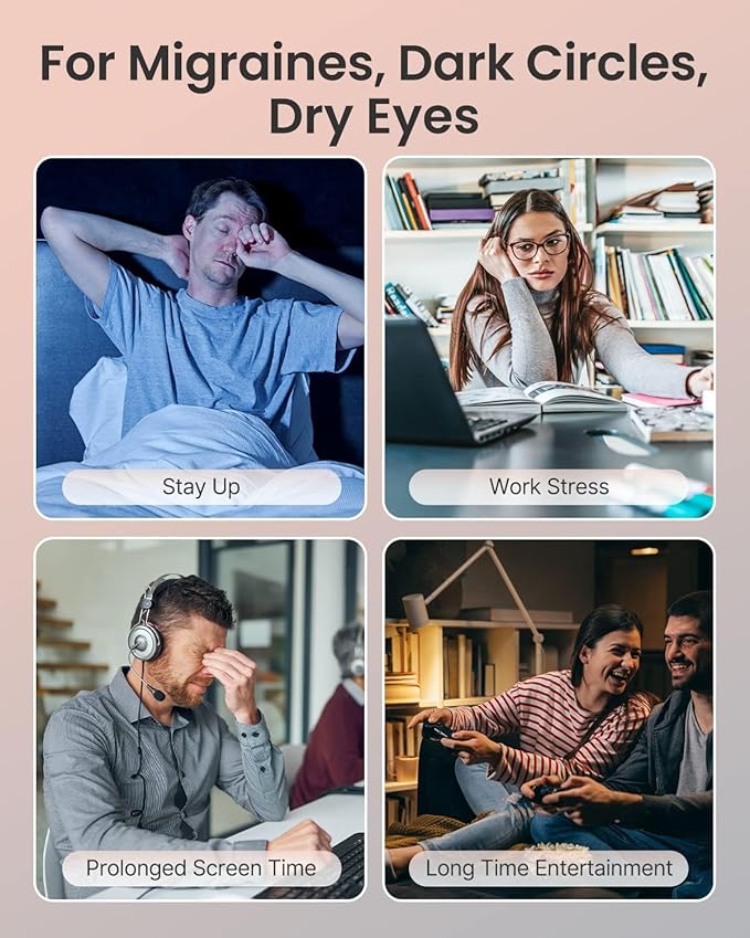 RENPHO Eyeris 1 Eye Massager with Heat, Christmas Birthday Gifts for Women Men Mom Dad Her Him, Eye Mask for Migraine, Smart Sleep Mask for Dry Eyes Relax, Reduce Strain