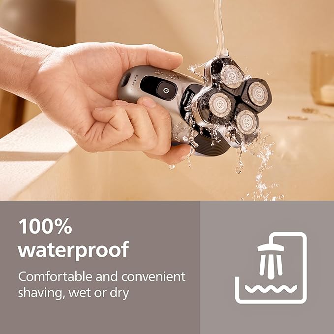 Philips Norelco Head Shaver Pro 9000 Series - Skull Shaver for Men and Women, 360° Flexing Head & ComfortCut Blades for Clean Shave, Gentle on Skin, Model HS9980/40