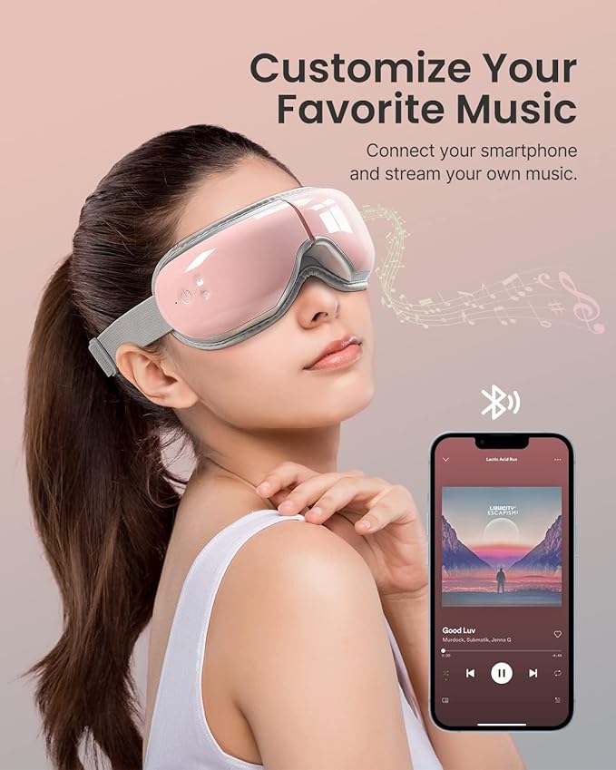 RENPHO Eyeris 1 Eye Massager with Heat, Christmas Birthday Gifts for Women Men Mom Dad Her Him, Eye Mask for Migraine, Smart Sleep Mask for Dry Eyes Relax, Reduce Strain