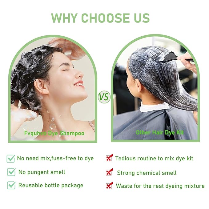 Cherry Brown Hair Dye Shampoo 3 in 1,Hair Color Shampoo Works in Minutes,Brown Hair Shampoo & Shampoo Para Pintar el Cabello