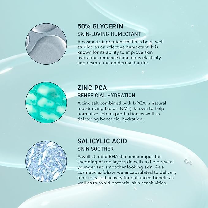 Prequel Skin Gleanser SA, Moisturizing Glycerin Face Wash,1% Salicylic Acid Face Cleanser, Unscented and Combination Skin Face Soap, 13.5 ounce (each) Pump Bottles - 6.75 fluid ounce (Pack of 2)