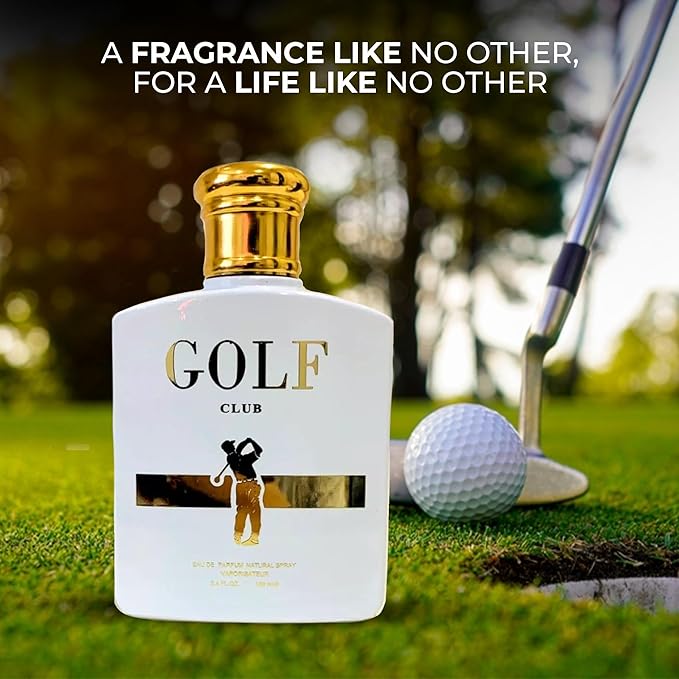 Golf Club Sensual Woody Fragrance for Men | Long Lasting Cologne Aromatic Scent, Eau de Parfum Natural Spray - Great Holiday Gift, 3.4 Fl Oz/100 Ml
