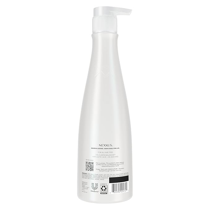 Nexxus Clean and Pure Conditioner With ProteinFusion, Nourished Hair Care, Silicone, Dye, and Paraben Free 13.5 oz