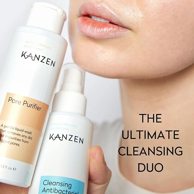 Kanzen Skincare Derma Acne Duo – Complete Skincare Set with Cleansing Water & Pore Purifier for Clearer Skin