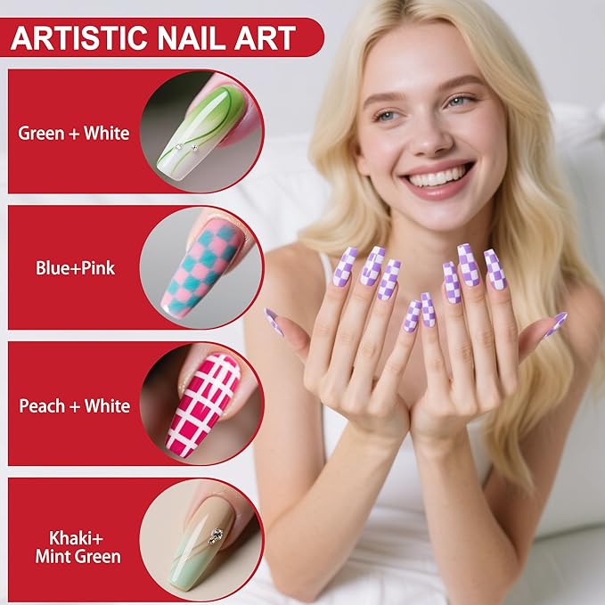 Artdone Gel Nail Polish Set Solid UV Gel 16 Bottles Set Include Top & Matte Top Coat and Base Coat White Pink Yellow Blue Red Colors For All Seasons Neutral Soak Off Manicure Kit For Nail Art