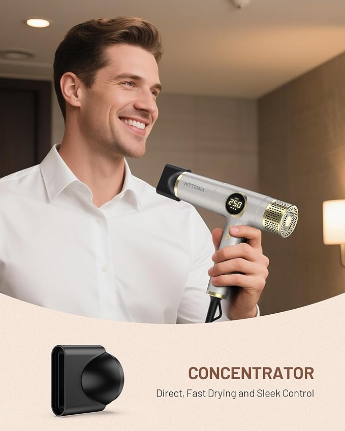 Dual Voltage Travel Hair Dryer with Diffuser - 2000W High-Speed Ionic Diffuser Hair Dryers for Women, Fast Drying, Low Noise, Lightweight, No Heat Damage, European Travel 110V-120V/220V-240V